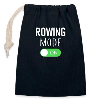 Rowing Mode On - Rudern - Ruderer - Ruderin - Verschließbarer Geschenkbeutel aus Baumwolle (14x20cm) - Navy - Vorne