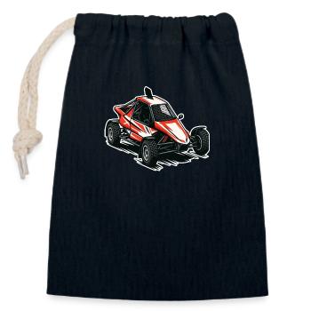 Autocross Stockcar Spécial Cross - Sac cadeau en coton avec cordon (14 x 20 cm) - bleu marine - Devant