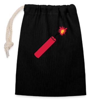 stange tnt dynamit explodieren explosion sprengsto - Verschließbarer Geschenkbeutel aus Baumwolle (14x20cm) - Schwarz - Vorne