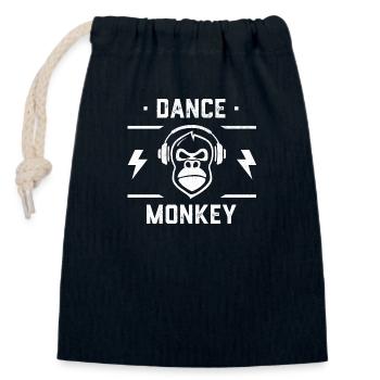 Dance Monkey - Monkey DJ - Closable cotton gift bag (14x20cm) - navy - Front