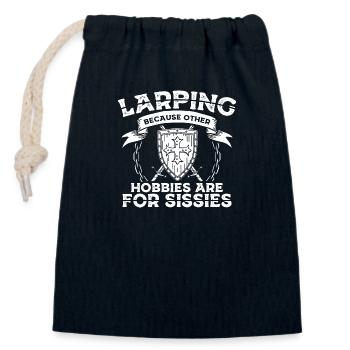 LARP Proverbes | Live Action Role Playing Cadeaux - Sac cadeau en coton avec cordon (14 x 20 cm) - bleu marine - Devant