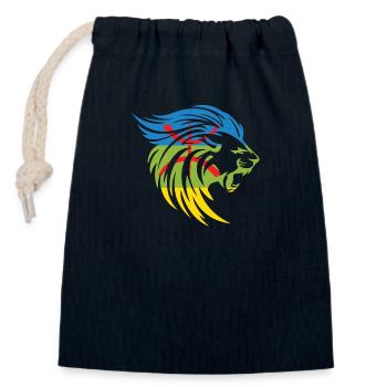 AMAZIGH SYMBOL BERBER Z IMAZIGHEN - Verschließbarer Geschenkbeutel aus Baumwolle (14x20cm) - Navy - Vorne