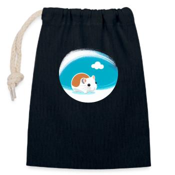 Niedliche Cartoon Hamster Liebe Haustier 15 - Verschließbarer Geschenkbeutel aus Baumwolle (14x20cm) - Navy - Vorne