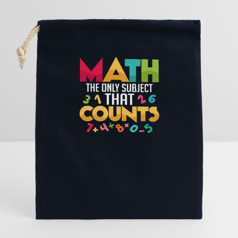 Les maths sont la seule matière qui compte professeur de maths Sac cadeau en coton avec cordon (14 x 20 cm)