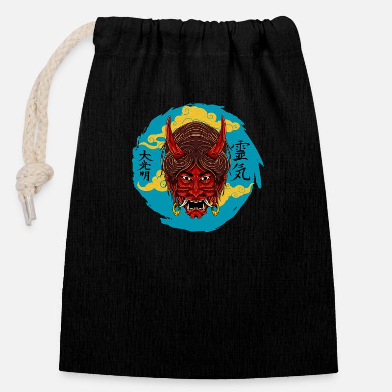 The Devil At Night - Closable cotton gift bag (14x20cm) - black