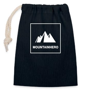 Alpinisme Alpiniste Alpinisme Escalade de haute montagne - Sac cadeau en coton avec cordon (14 x 20 cm) - bleu marine - Devant