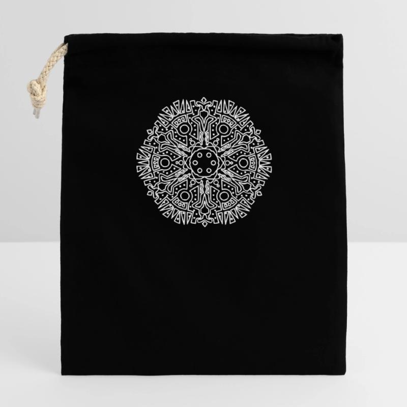 maya pattern Verschließbarer Geschenkbeutel aus Baumwolle (14x20cm)
