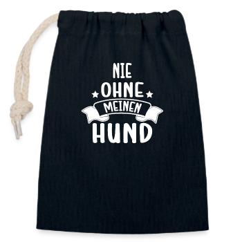 Hunde Hundefreund Haustier - Verschließbarer Geschenkbeutel aus Baumwolle (14x20cm) - Navy - Vorne