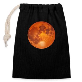 Planet Mars - Closable cotton gift bag (14x20cm) - black - Front