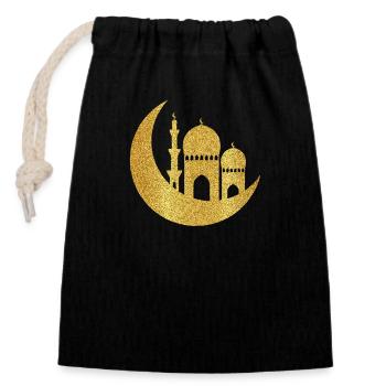 Ramadan Mubarak muslim islam Fasten moslem Allah - Verschließbarer Geschenkbeutel aus Baumwolle (14x20cm) - Schwarz - Vorne