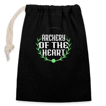 Romanticism Archery Archery Enthusiasts - Closable cotton gift bag (14x20cm) - black - Front