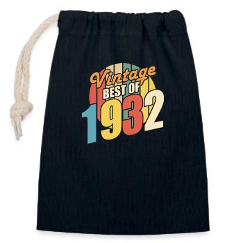 Vintage 1932 Best of 1932 - Annif 92 Years - Closable cotton gift bag (14x20cm) - navy - Front