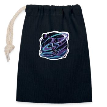 Lebe deinen Traum - Verschließbarer Geschenkbeutel aus Baumwolle (14x20cm) - Navy - Vorne