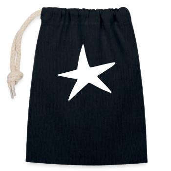 Stern muster Symbol - Verschließbarer Geschenkbeutel aus Baumwolle (14x20cm) - Navy - Vorne