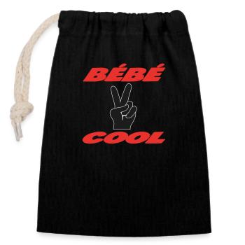 COOL Baby - Closable cotton gift bag (14x20cm) - black - Front