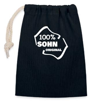 Occupation: Son - Closable cotton gift bag (14x20cm) - navy - Front