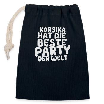 Korsika - Verschließbarer Geschenkbeutel aus Baumwolle (14x20cm) - Navy - Vorne