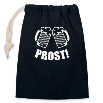 Beer Cheers - Closable cotton gift bag (14x20cm) - navy - Front