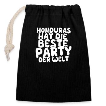 Honduras als Urlaubsland - Verschließbarer Geschenkbeutel aus Baumwolle (14x20cm) - Schwarz - Vorne