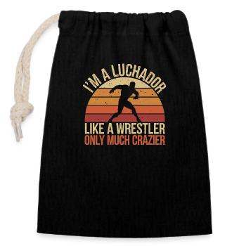 Lucha Libre Madness - Closable cotton gift bag (14x20cm) - black - Front