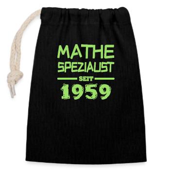 1959 1959 - Verschließbarer Geschenkbeutel aus Baumwolle (14x20cm) - Schwarz - Vorne