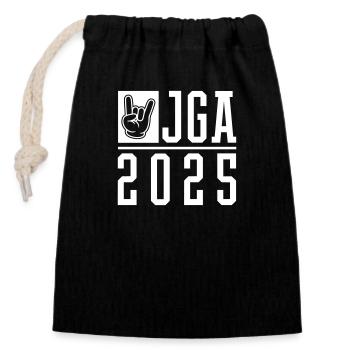 Jga 2025 Junggesellenabschied Party - Verschließbarer Geschenkbeutel aus Baumwolle (14x20cm) - Schwarz - Vorne