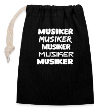 Musician - Closable cotton gift bag (14x20cm) - black - Front
