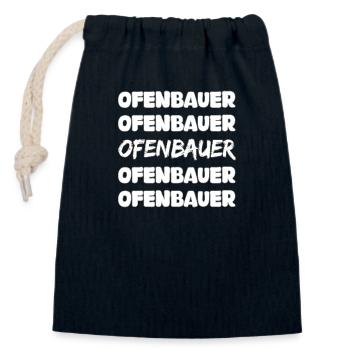 Stove builder as a job - Closable cotton gift bag (14x20cm) - navy - Front