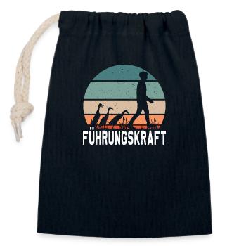 Laufenten indische Laufente Führungskraft - Verschließbarer Geschenkbeutel aus Baumwolle (14x20cm) - Navy - Vorne