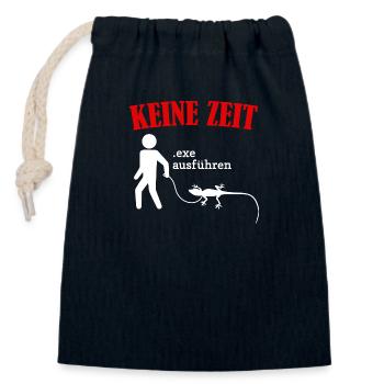 Keine Zeit Informatiker Programmierer Computer - Verschließbarer Geschenkbeutel aus Baumwolle (14x20cm) - Navy - Vorne