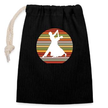 Dancing Dance Music - Closable cotton gift bag (14x20cm) - black - Front
