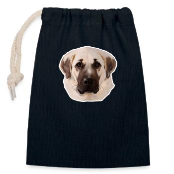 Kangal - Verschließbarer Geschenkbeutel aus Baumwolle (14x20cm) - Navy - Vorne