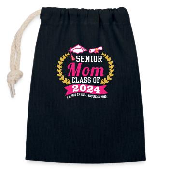 Senior Mom Class of 2024 Graduation Party Proud - Verschließbarer Geschenkbeutel aus Baumwolle (14x20cm) - Navy - Vorne