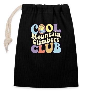 Cool Mountain Climbers Club Hiking Squad Rock - Verschließbarer Geschenkbeutel aus Baumwolle (14x20cm) - Schwarz - Vorne