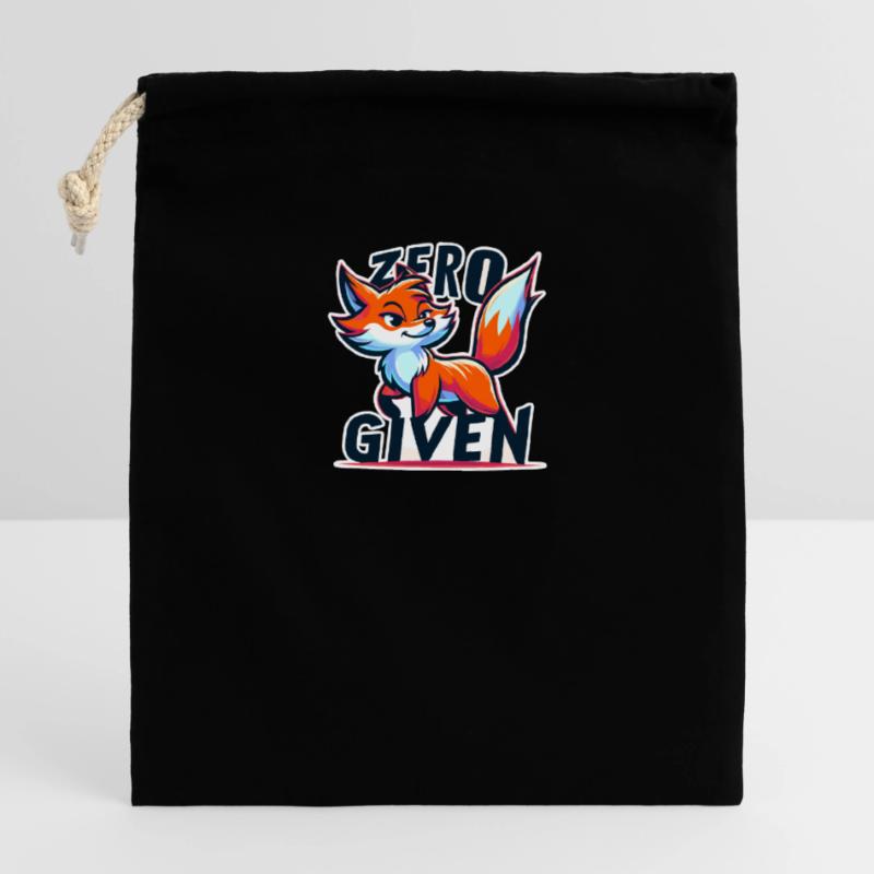 Zero Given - Fox Illustration Closable cotton gift bag (14x20cm)