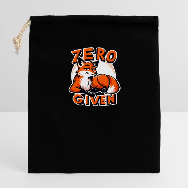 Zero Given - Fox Illustration Closable cotton gift bag (14x20cm)