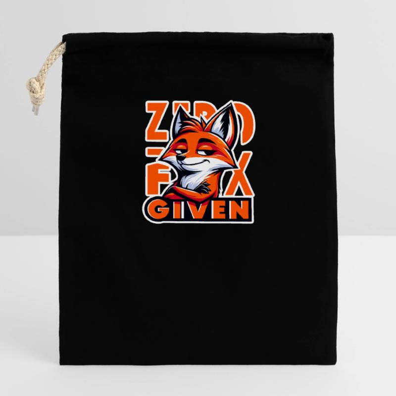 Zero Given - Fox Illustration Closable cotton gift bag (14x20cm)