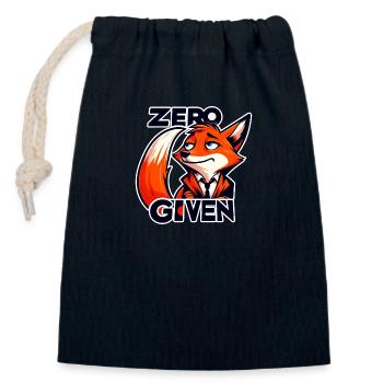 Zero Given - Fuchs Illustration - Verschließbarer Geschenkbeutel aus Baumwolle (14x20cm) - Navy - Vorne