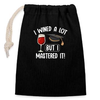 Master Etudes Master - Sac cadeau en coton avec cordon (14 x 20 cm) - noir - Devant