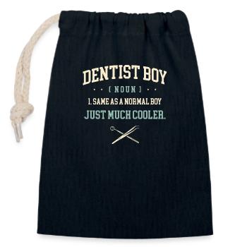 Dentiste Boy Identique À Un Garçon Normal Juste Beaucoup Plus Cool - Sac cadeau en coton avec cordon (14 x 20 cm) - bleu marine - Devant