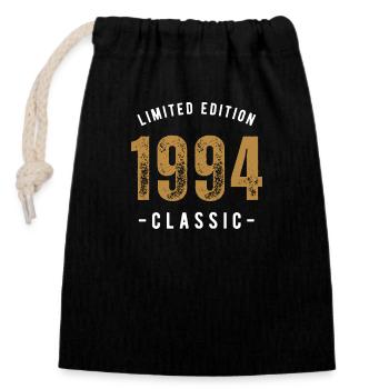 1994 Classic - Birthday - Closable cotton gift bag (14x20cm) - black - Front