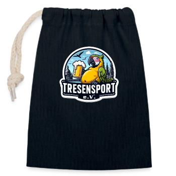 Tresensport e.V. - Verschließbarer Geschenkbeutel aus Baumwolle (14x20cm) - Navy - Vorne