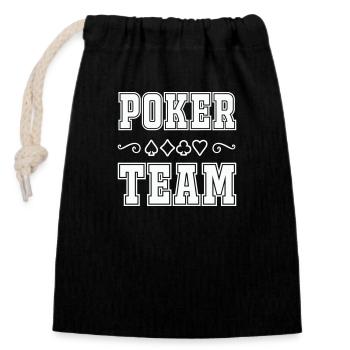 Poker Team - Closable cotton gift bag (14x20cm) - black - Front
