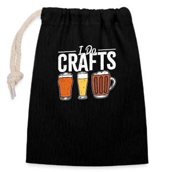 I Do Crafts Homebrew Brewer Craft Beer - Verschließbarer Geschenkbeutel aus Baumwolle (14x20cm) - Schwarz - Vorne