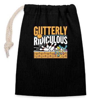Gutterly Ridiculous 4 - Verschließbarer Geschenkbeutel aus Baumwolle (14x20cm) - Schwarz - Vorne