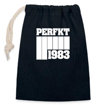 Perfect 1983 - Closable cotton gift bag (14x20cm) - navy - Front