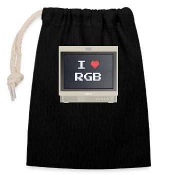 PVM Lover - RGB-Lüfter - Verschließbarer Geschenkbeutel aus Baumwolle (14x20cm) - Schwarz - Vorne