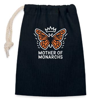 Splendeur fascinante du papillon monarque - Sac cadeau en coton avec cordon (14 x 20 cm) - bleu marine - Devant