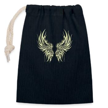 Wings Dragon Anime Dragon Head Mythical Reptile Magic - Closable cotton gift bag (14x20cm) - navy - Front