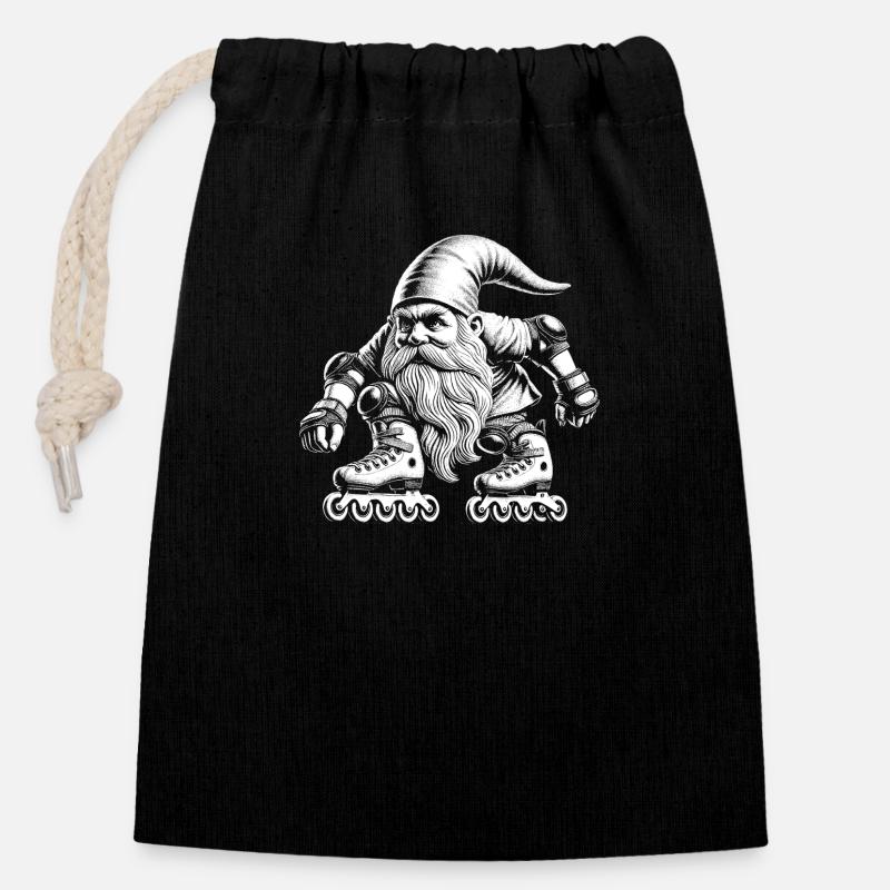 Inline - Sac cadeau en coton avec cordon (14 x 20 cm) - noir